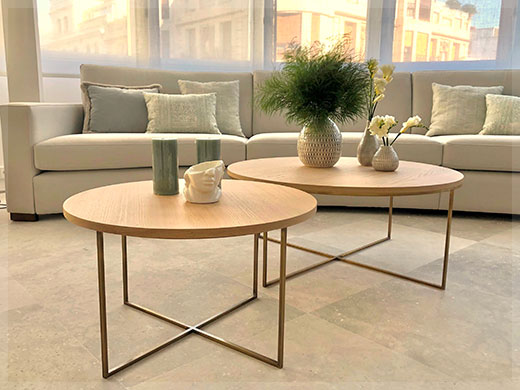 Proyecto Estudio Interiorismo Madrid - Sofá y mesas de centro