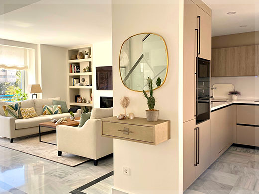 Proyecto Estudio Interiorismo Madrid - Salón/Cocina
